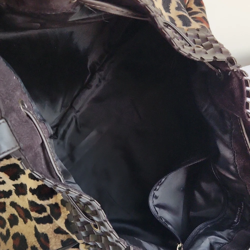 Vintage Lancôme Leopard Print Tote Bag